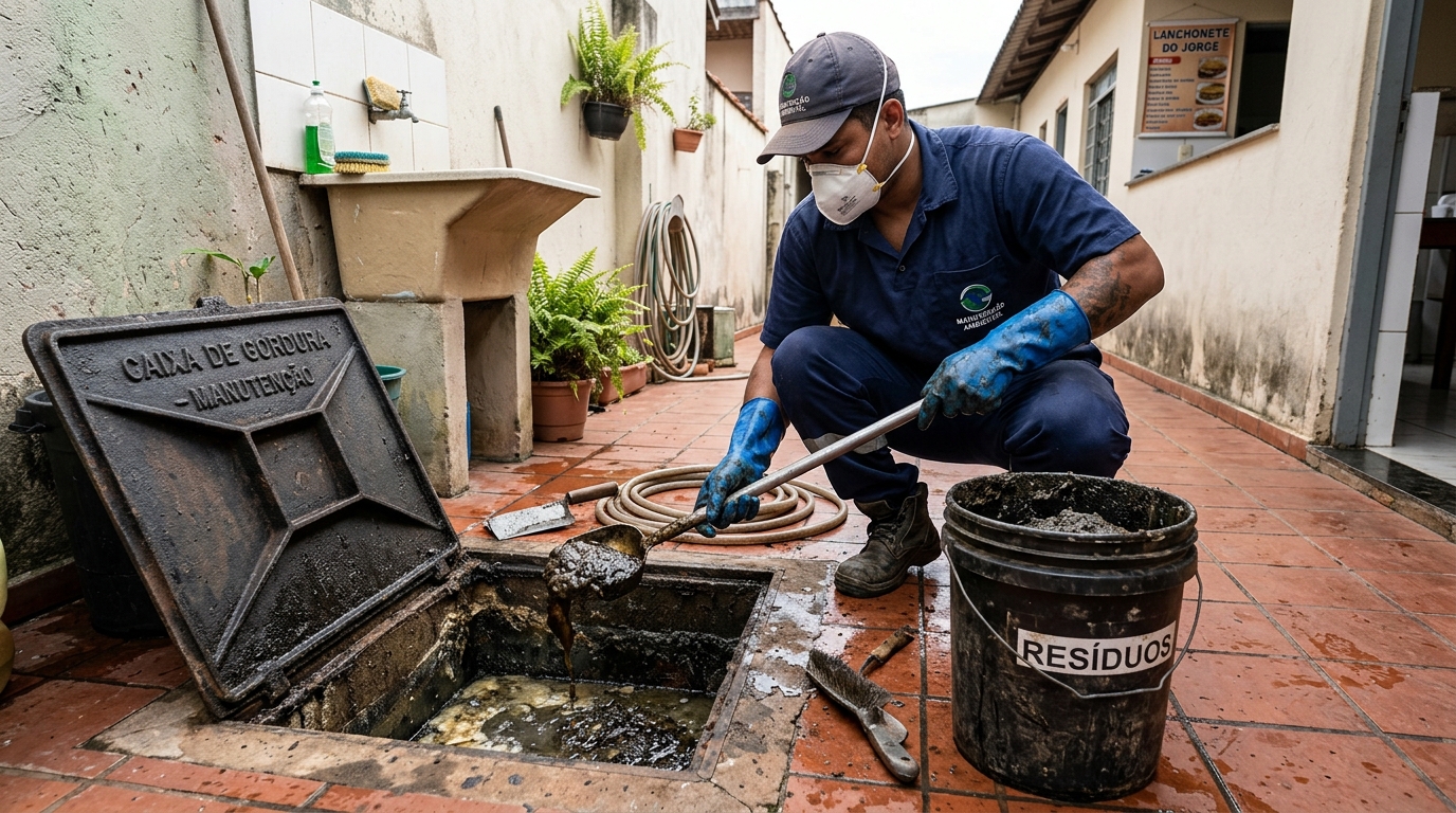 Manutenção de Caixa de Gordura em Argolas, Vila Velha‑ES